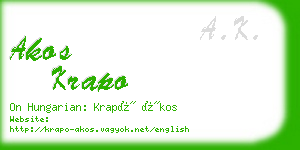 akos krapo business card